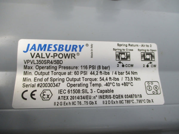 JAMESBURY 4815L113600XZC VPVL350SR4/5BD 170/275PSI 4" NSNP