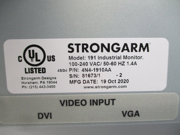 STRONGARM 4N4-1910AA 191 100-240VAC 1.4A NSNP