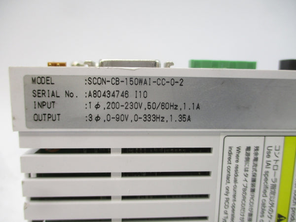 IAI SCON-CB-150WAI-CC-0-2 200-230V 1.1A UNMP