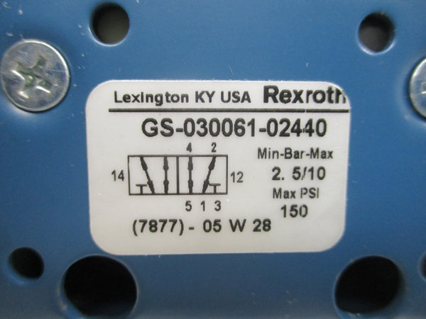 REXROTH GS-030061-02440 120VAC 150PSI NSMP