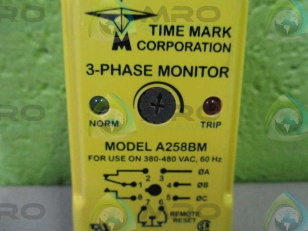 TIME MARK A258BM 3 PHASE MONITOR RELAY UNMP