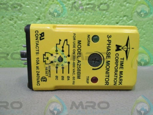 TIME MARK A258BM 3 PHASE MONITOR RELAY UNMP