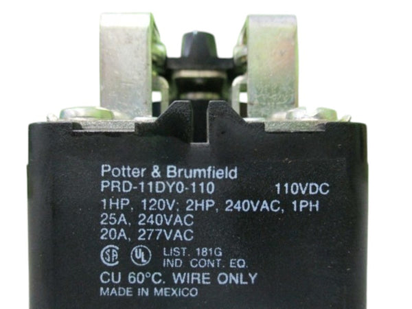 POTTER & BRUMFIELD PRD-11DY0-110 GENERAL PURPOSE RELAY  NSNP