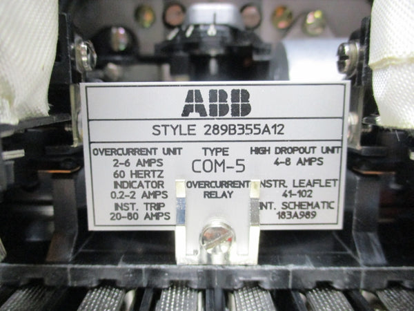ABB 289B355A12 COM-5 20-80A (AS PICTURED) NSNP