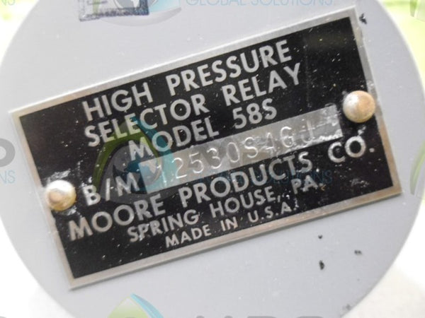 MOORE 12530S46J RELAY MODEL 58S NSNP