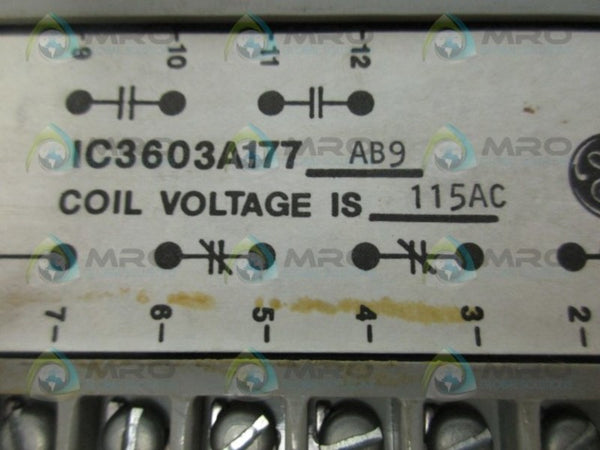 GENERAL ELECTRIC IC3603A177AB9 RELAY MODULE UNMP