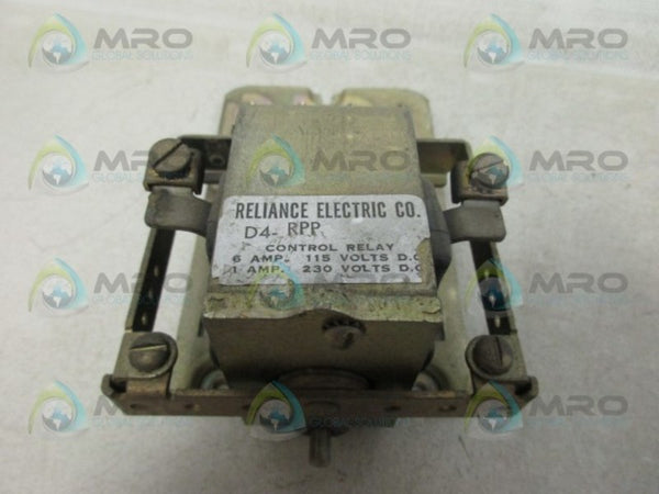 RELIANCE ELECTRIC D4-RPP CONTROL RELAY UNMP