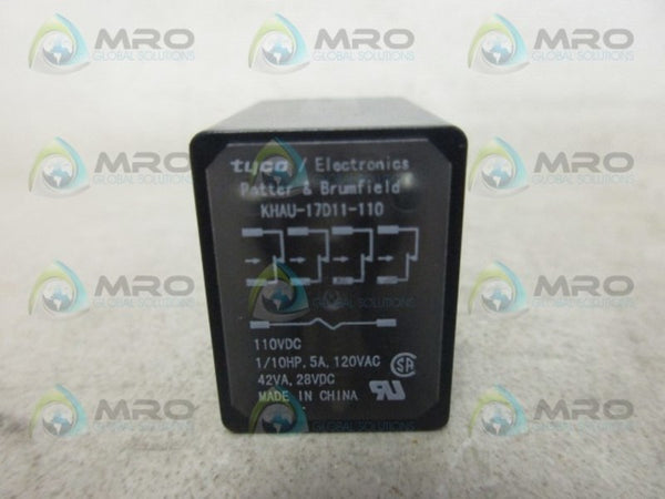 POTTER&BRUMFIELD KHAU-17D11-110 RELAY 110VDC UNMP