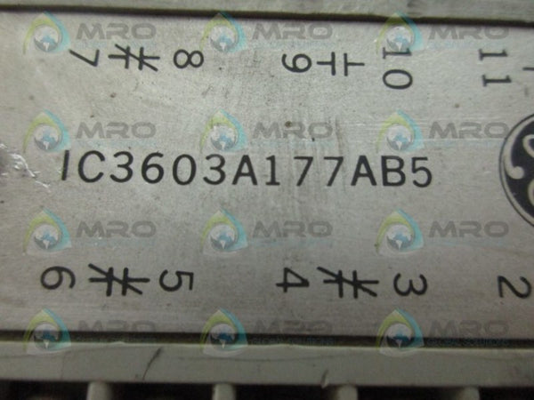 GENERAL ELECTRIC IC3603A177AB5 RELAY MODULE UNMP