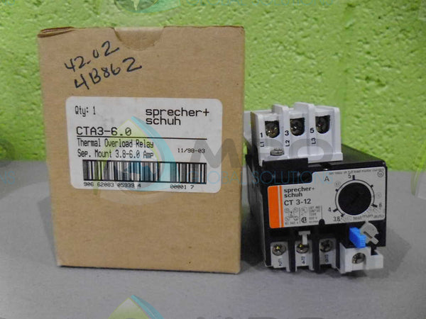 SPRECHER+SCHUH CTA3-6.0 OVERLOAD RELAY NSMP