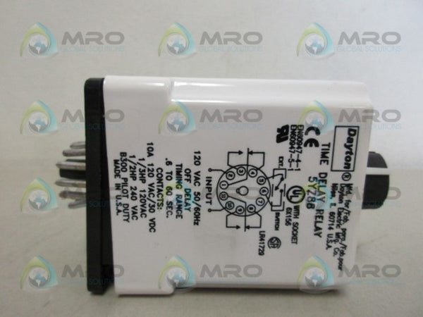 DAYTON 5YZ88 TIME DELAY RELAY (AS PICTURED) UNMP