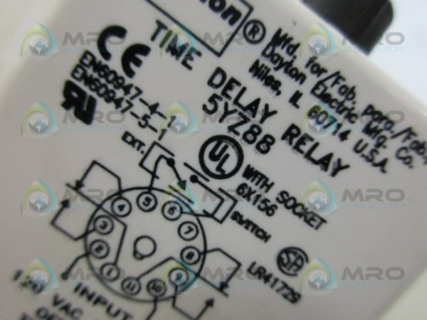 DAYTON 5YZ88 TIME DELAY RELAY (AS PICTURED) UNMP