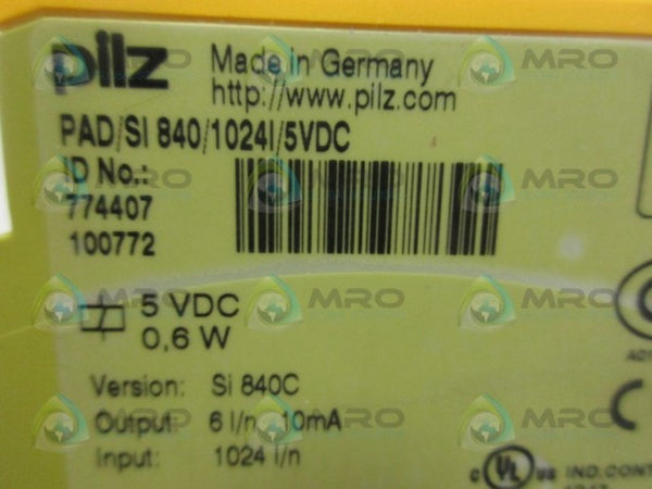 PILZ PAD/SI840/1024I/5VDC SAFETY RELAY NSMP