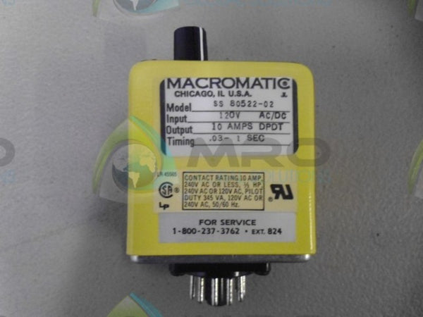 MACROMATIC SS 80522-02 TIME DELAY RELAY NSMP