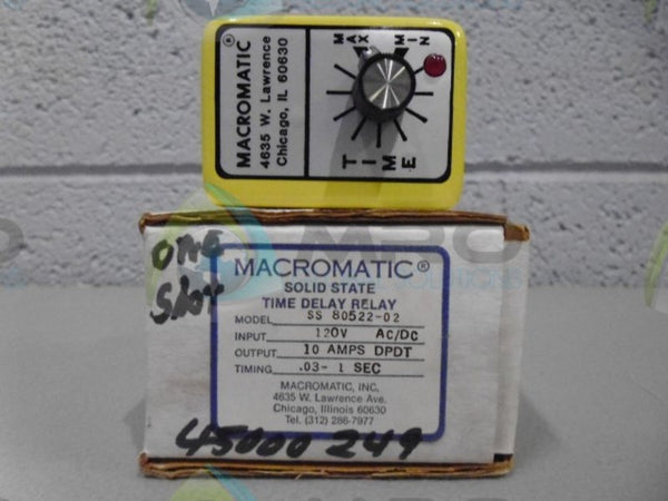 MACROMATIC SS 80522-02 TIME DELAY RELAY NSMP