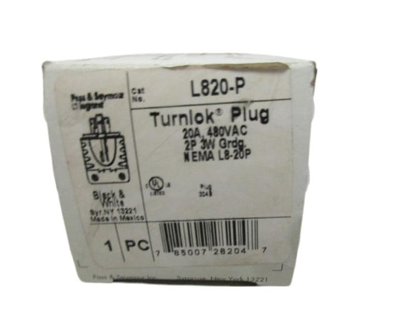 PASS & SEYMOUR L820-P TURNLOK PLUG NSMP