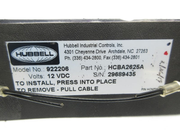 HUBBELL HCBA2625A 922206 12VDC UNMP