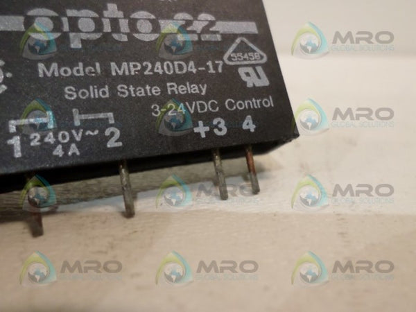 OPTO 22 MP240D4-17 SOLID STATE RELAY 3-24VDC UNMP