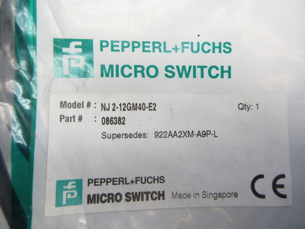 PEPPERL+FUCHS NJ2-12GM40-E2 086382 NSMP