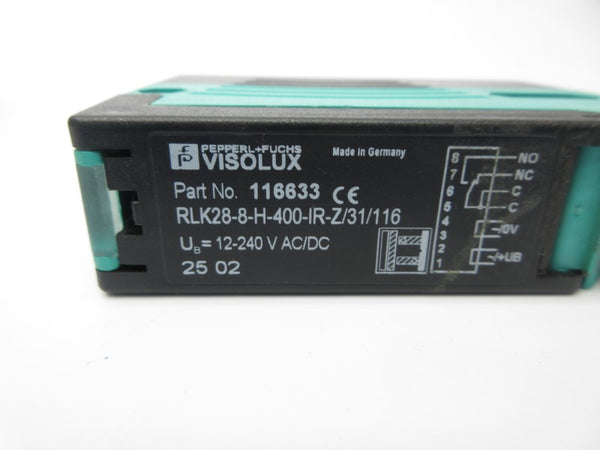 PEPPERL+FUCHS RLK28-8-H-400-IR-Z/31/116 116633 12-240VAC/DC NSNP
