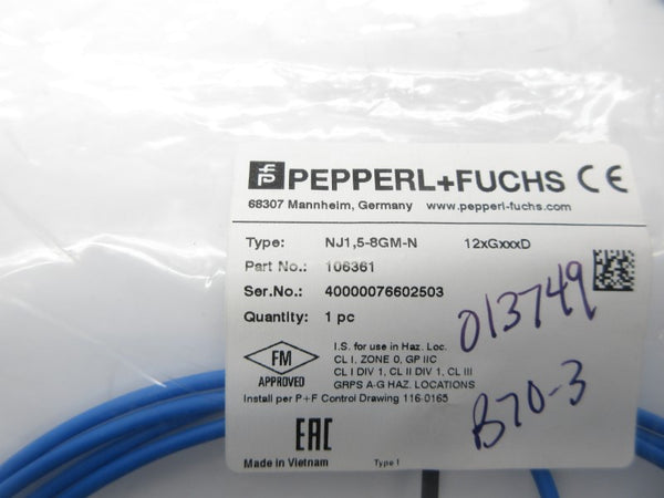 PEPPERL+FUCHS NJ1,5-8GM-N 106361 NSMP
