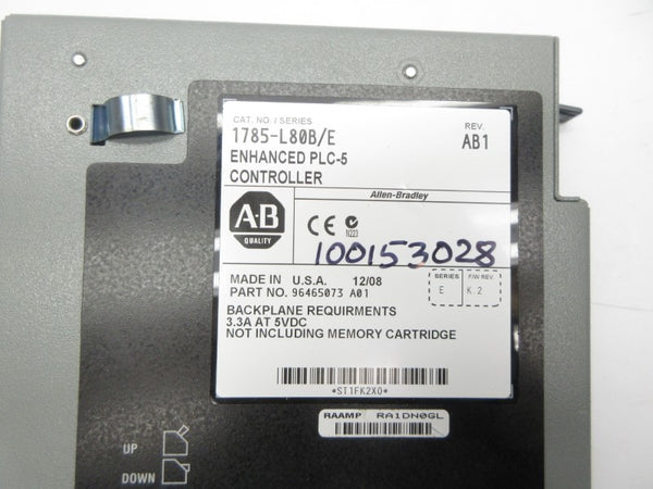 ALLEN BRADLEY 1785-L80B SER. E F/W K.2 5VDC 3.3A REV. AB1 UNMP
