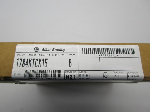 ALLEN BRADLEY 1784-KTCX15 SER. B F/W 2.5 DATE: 2007 REV. A01 NSFS