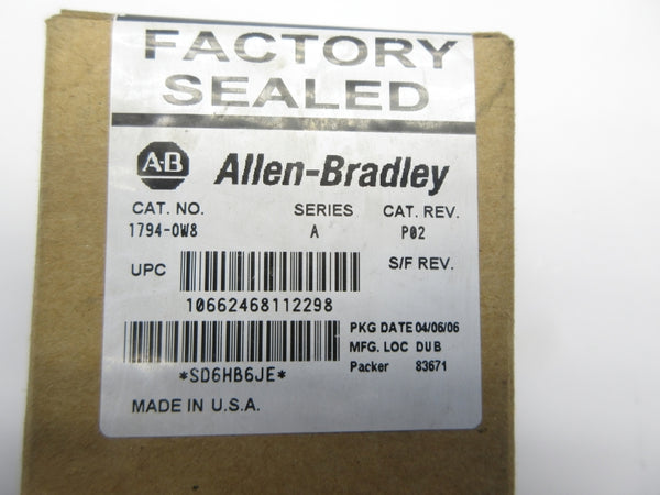 ALLEN BRADLEY 1794-OW8 SER. A DATE: 2006 REV. P02 NSFS