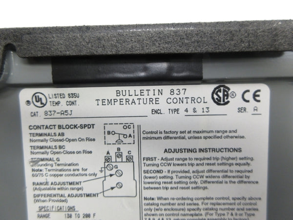 ALLEN BRADLEY 837-A5J SER. A NSNP