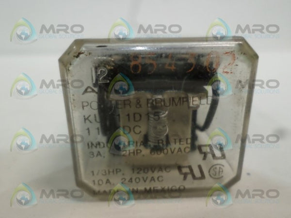 POTTER & BRUMFIELD KUP-11D15-110 RELAY 110VDC UNMP