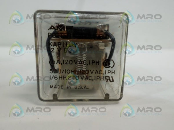 POTTER & BRUMFIELD KAP-11DY-12 RELAY 12VDC UNMP