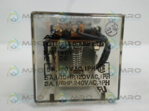 POTTER & BRUMFIELD KAP-14DY-12 RELAY 12VDC NSNP