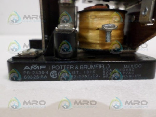 POTTER & BRUMFIELD PR-2436-4 RELAY 240/277VAC NSNP