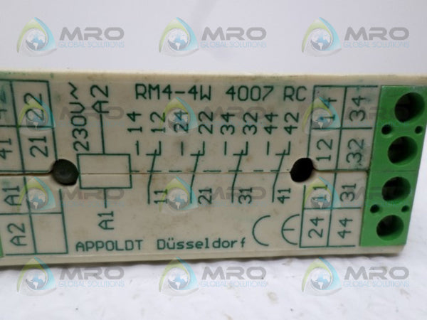 APPOLDT RM4-4W4007RC SOLID STATE RELAY UNMP