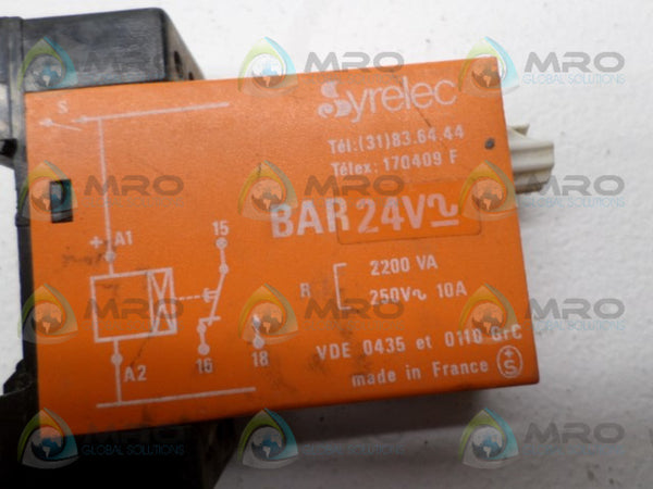 SYRELEC BAR24V TIME DELAY RELAY 24V UNMP