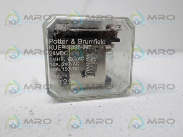 POTTER & BRUMFIELD KUEP-3D35-24 RELAY 24VDC UNMP