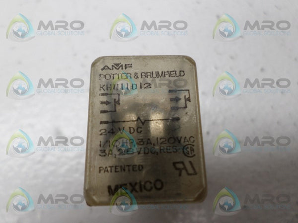 POTTER & BRUMFIELD KHU-11D12-24 RELAY 24VDC UNMP