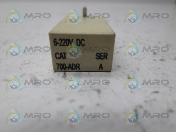 ALLEN BRADLEY 700-ADR SER. S RELAY 6-220VDC UNMP