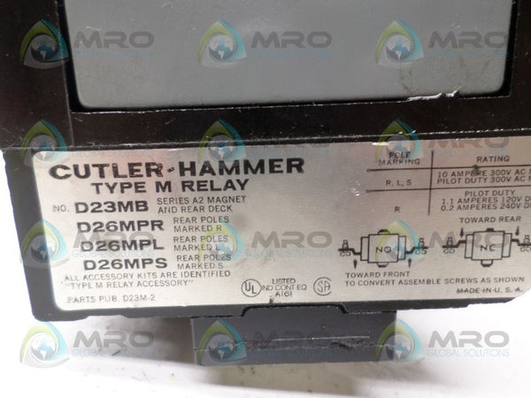 CUTLER HAMMER D23MB RELAY 110/120V UNMP