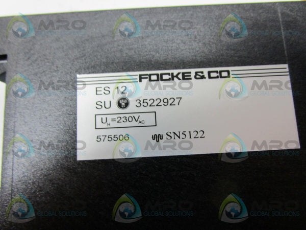 FOCKE ES12 3522927 SAFETY RELAY  NSNP
