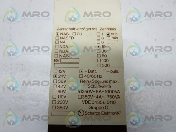 SCHARCO NAS RELAY 10 SEC. 24V  NSNP