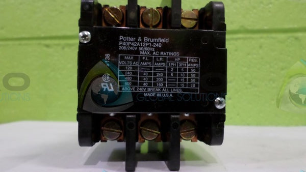 POTTER & BRUMFIELD P40P42A12P1 RELAY NSMP