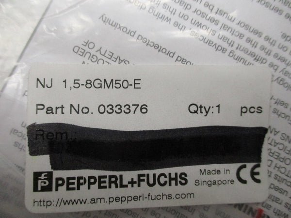 PEPPERL+FUCHS NJ1,5-8GM50-E 033376 NSMP