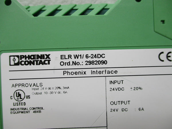 PHOENIX CONTACT ELRW1/6-24DC REVERSING LOAD RELAY 24V NSNP