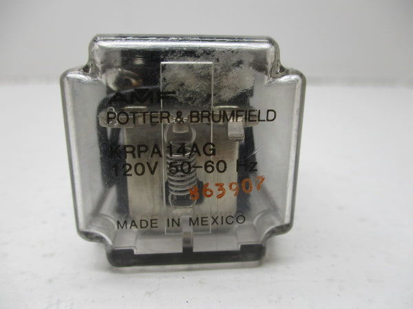 POTTER & BRUMFIELD KRPA14AG RELAY 120V UNMP