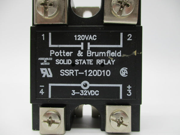 POTTER & BRUMFIELD SSRT-120D10 SOLID STATE RELAY 120VAC NSNP