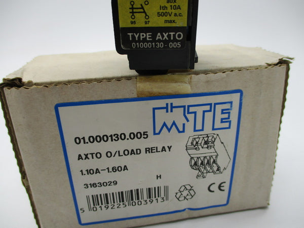 MTE 01.000130.005 AXTO OVERLOAD RELAY 1.10A-1.60A NSMP