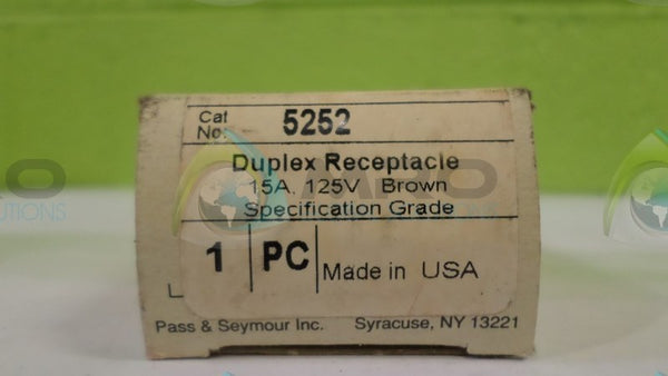 PASS & SEYMOUR 5252 BROWN DUPLEX RECEPTACLE NSMP