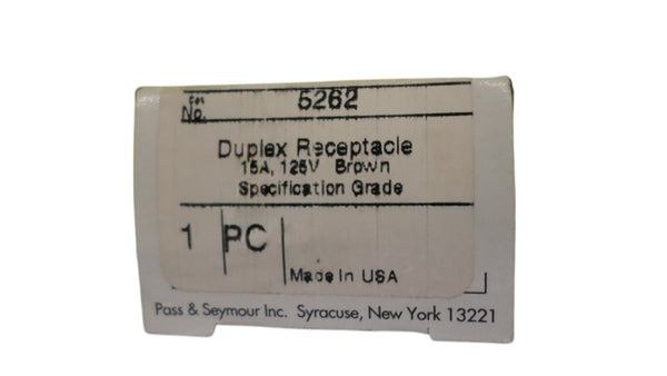 PASS & SEYMOUR 5262 DUPLEX RECEPTACLE NSMP
