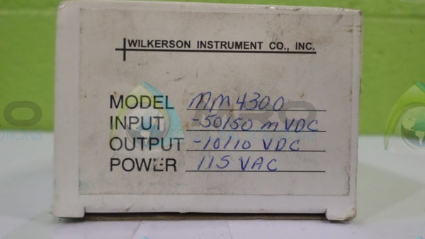 WILKERSON MIGHTY MODULE MM4300 RELAY MODULE -50/50mVDC 115VAC NSMP